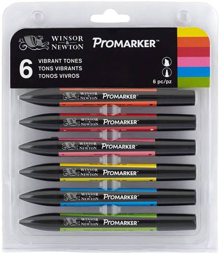 اقلام تحديد pro marker ٦ الوان : متوفرة بعدة الوان 