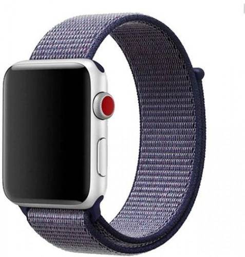 Nylon strap for Apple Watch in purple & gray color, size 42-44 mm