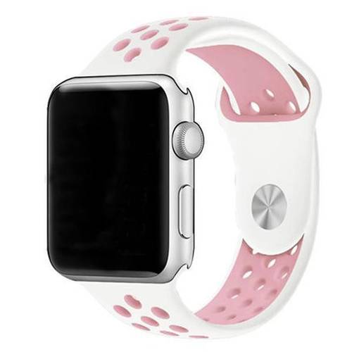 Sport Watch Band For Apple Watch White/Orange 42-44mm