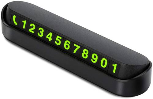 Phone Number Plate For Parking Car - Black