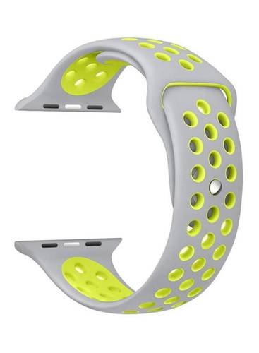 Sport Watch Band For Apple Watch Grey/Yellow 42-44mm