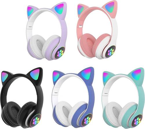 Wireless Over Ear Music Glowing Cat Ear Headphones STN-28