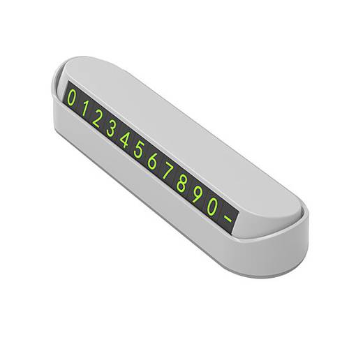 Phone Number Plate For Parking Car - White