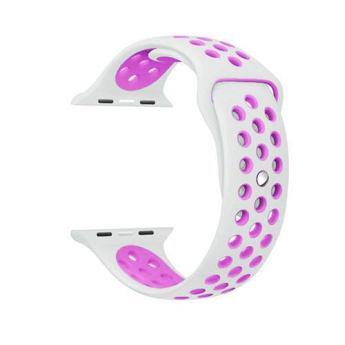 Sport Watch Band For Apple Watch White/Purple 42-44mm