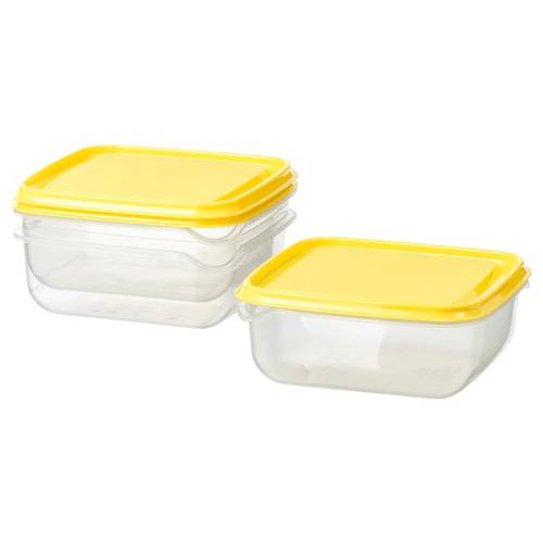 PRUTA food container transparent yellow