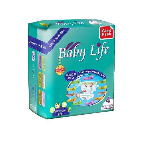 Baby Life (Giant Pack) Diapers 74 Large