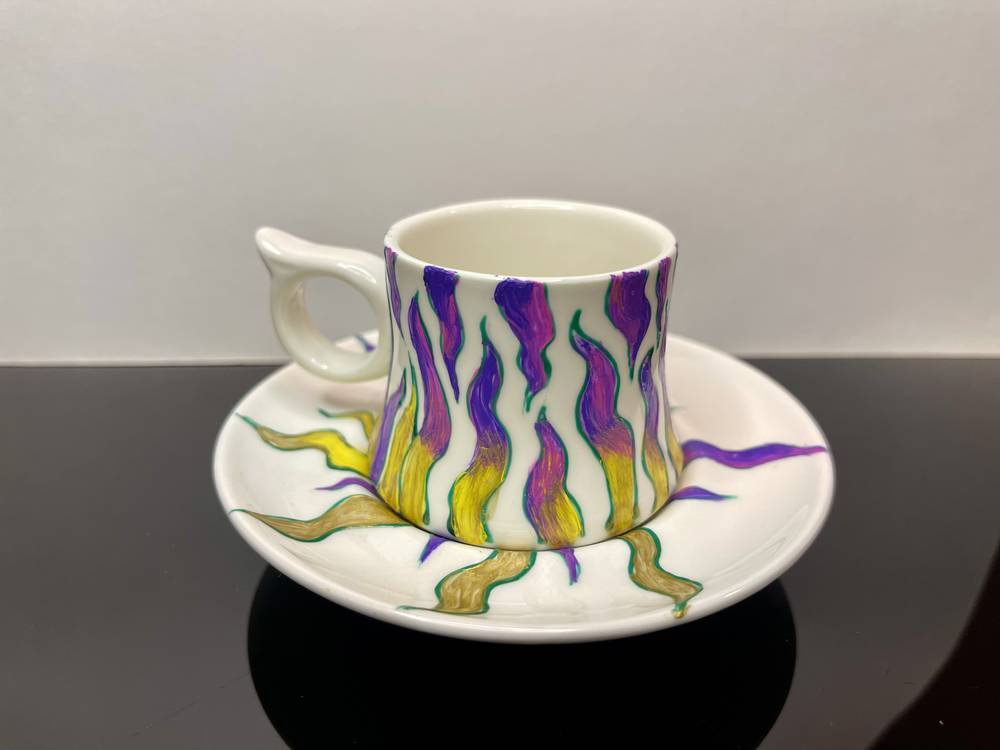 فنجان قهوه رسم يدوي