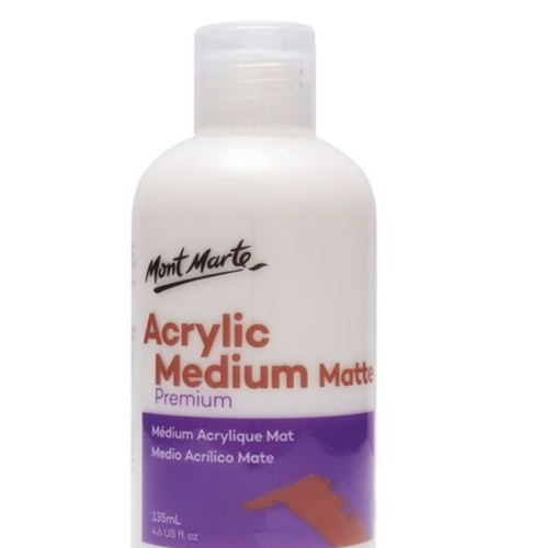 Mont marte acrylic medium matt وسيط أكريلك مطفي
