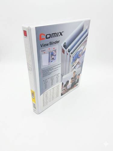 كوميكس ملف حلقتين A4 عرض شفاف (Binder) – سعة 160 ورقة