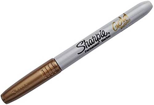 Sharpie permanent marker metallic  gold قلم ماركر شاربي ذهبي