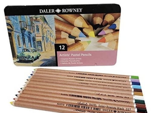 Daler rowney 12 pastel pencils طقم اقلام رصاص باستيل