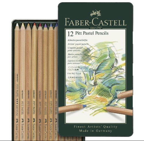 Faber castell 12 pitt pastel pencils طقم اقلام رصاص باستيل