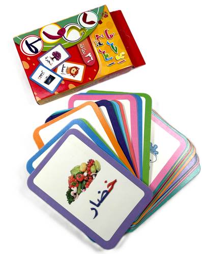 مجموعة كروت تعليمية للغة العربية – 36 بطاقة مصوّرة