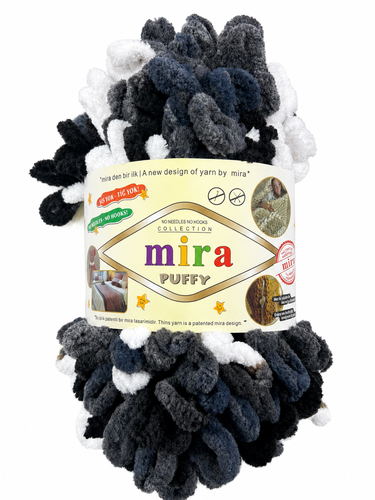 خيوط ميرا بوفي لووب متعددة الألوان للحياكة اليدوية – Mira Puffy– بكرة 9 أمتار (100 غرام) 