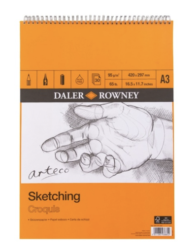 Daler rowney sketching pad a3-30sh-95gsm