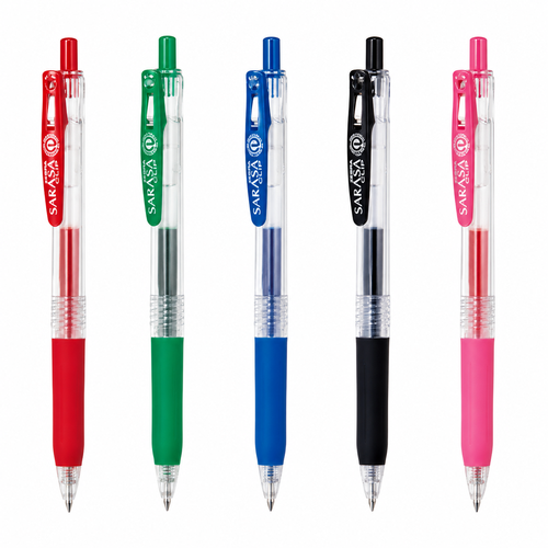 Zebra مجموعة أقلام حبر جل 0.7 ملم 5 الوان JJB15-5CAR