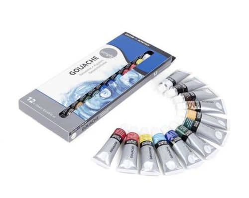 Daler rowney gouache color 12 الوان غواش