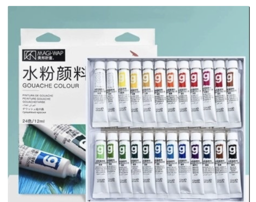 Magi-wap gouache color 24 ألوان غواش