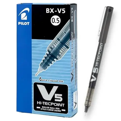 PILOT قلم سائل اسود 0.5 ملم BX-V5-B (حبة - عبوة)
