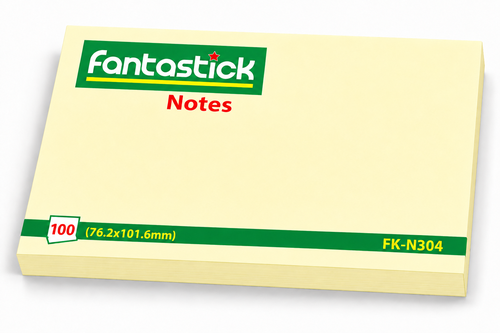 Fantastick FK-N304 ورق ملاحظات لاصق – 100 ورقة – 76×101 مم