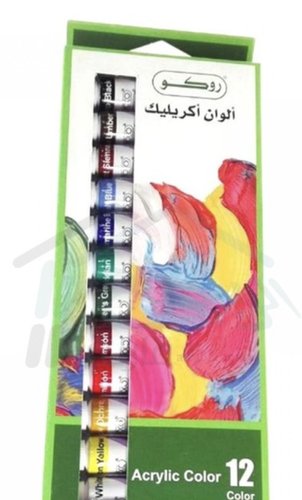 Roco acrylic color 12 ألوان أكريلك