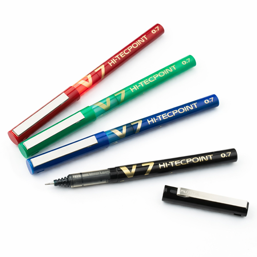 بايلوت طقم أقلام حبر سائل 0.7 ملم PILOT V7 HI-TECHPOINT ROLLERBALL