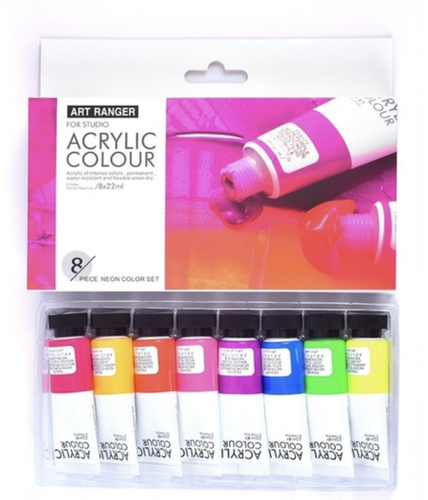 Art rangers acrylic neon color 8 ألوان أكريلك