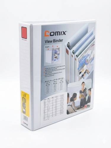 كوميكس ملف حلقتين A4 عرض شفاف (Binder) – سعة 500 ورقة