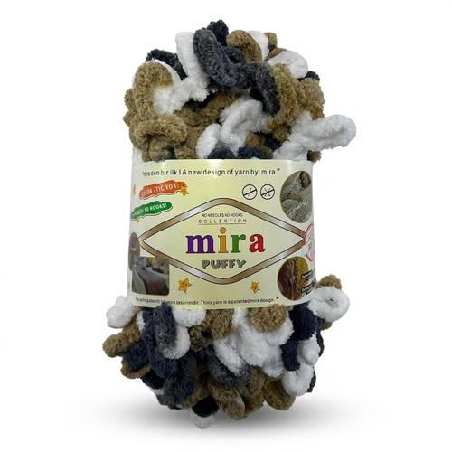 خيوط ميرا بوفي لووب متعددة الألوان للحياكة اليدوية – Mira Puffy– بكرة 9 أمتار (100 غرام) 