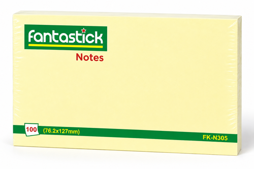 Fantastick FK-N305 ورق ملاحظات لاصق – 100 ورقة – مقاس 76×127 مم