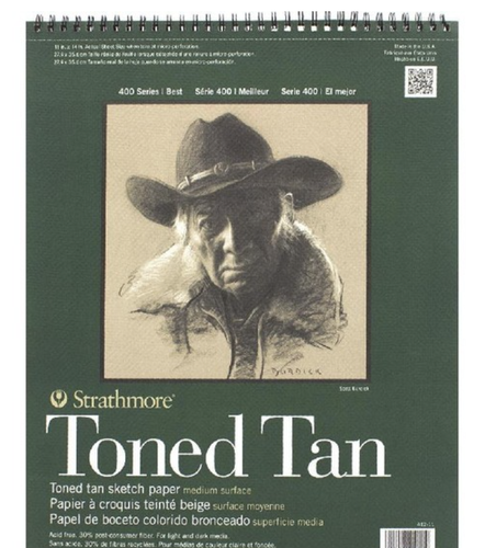 Strathmore toned tan 27.9*35.6 - 24sh-118gsm / ستراثمور توند تان دفتر رسم
