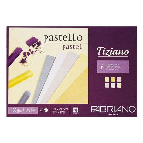 Fabriano 6 color soft pastel pad a4 -30sh-160gsm