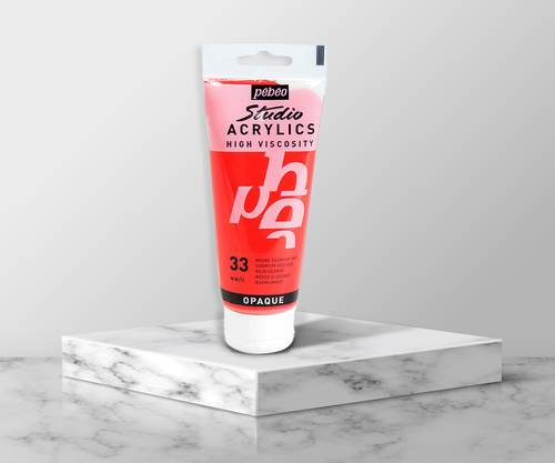 pebeo Acrylics Fine 033 100ml لون احمر