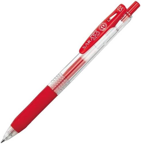 قلم جل 0.5 ملم لون احمر زيبرا ساراسا ZEBRA SARASA JJ15-R