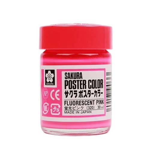 Sakura poster color 30ml fluorescent pink  لون زهري