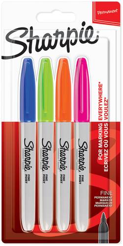 Sharpie permanent marker fine point 4 color طقم اقلام شاربي
