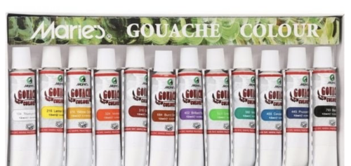 Maries gouache color 12 ألوان غواش