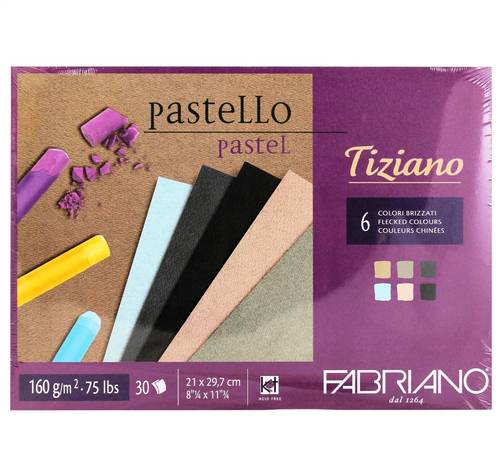 Fabriano 6 color dark pastel pad a4 -30sh-160gsm