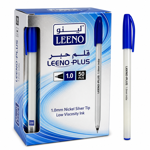 LEENO قلم أزرق جاف 1.0 ملم LE-0225-07 | عبوة 50 قلم