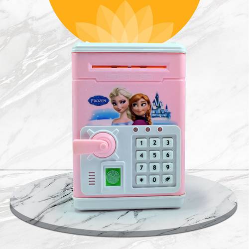 حصالة بشكل خزنة تصميم فروزن | Frozen
