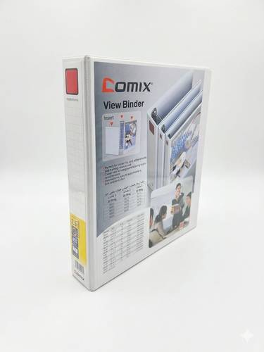كوميكس ملف حلقتين A4 عرض شفاف (Binder) – سعة 400 ورقة