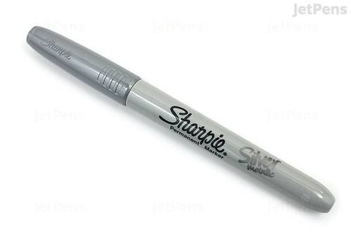 Sharpie permanent marker metallic  silver قلم ماركر شاربي فضي