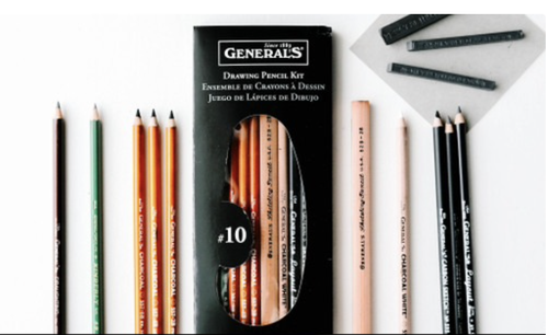 General's drawing pencil kit 13pcs طقم أقلام فحم