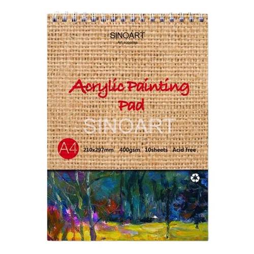 Sinoart acrylic painting pad a4 -10sh-400gsm