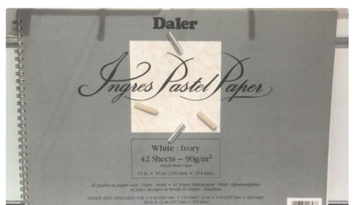 Daler pastel paper white ivory 14*10 inch-42sh-90gsm