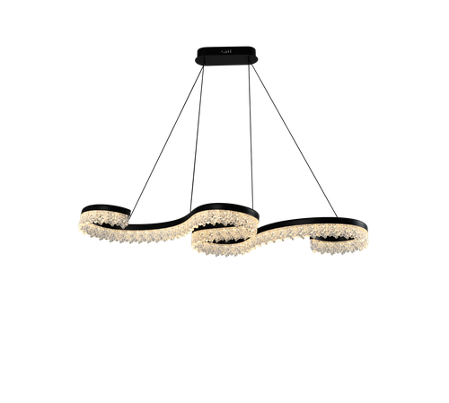 ثريا مودرن مموج اسود اصفر 60 واط   GH - 22071 H-S BK