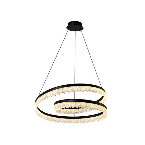 ثريا مودرن منحنى اسود اصفر 80 سم 60 واط GH 22071 H - 80 BK