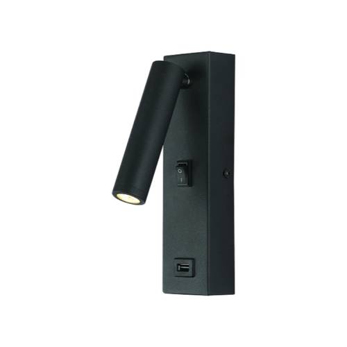 ابليك توجيه قاعده مستطيل بمفتاح + USB 3 واط  GH -2050   LED