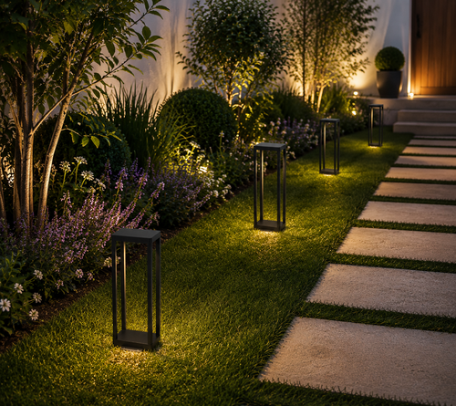 Hainzo GH-M 3291 - 600 mm 9W LED Black and Yellow Garden Light