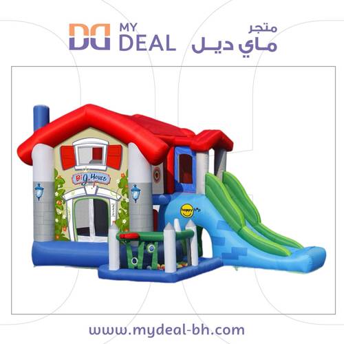 نطيطة وزحليقة البيت الكبير 4.50×3.30×2.60متر تتحمل 181كجم تكفي 10 لاعبين